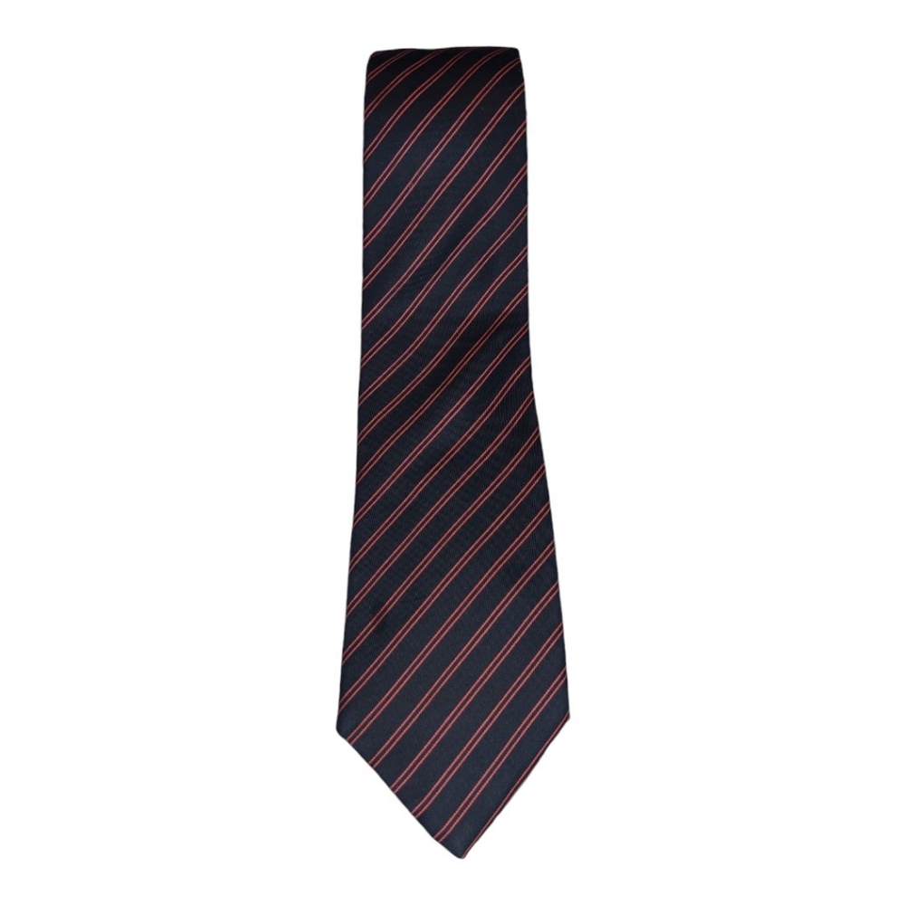 Yves Saint Laurent Tie YSL Tie Paris New York All Silk Tie Diagonal Stripes